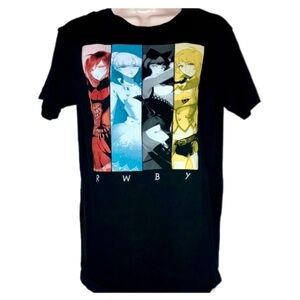 💗 RWBY Anime Manga RWBY Ruby Weiss Blake Yang T-Shirt Black